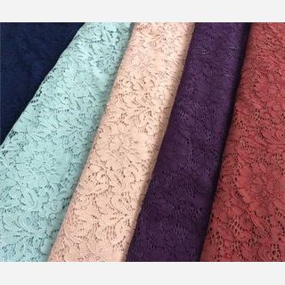 Dyed Raschel Lace Knitted Fabric